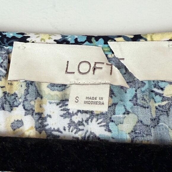 Loft Floral Dress Womens Small Multi Ditsy Floral V-Neck Bohemian Cottage Easter - Picture 4 of 9